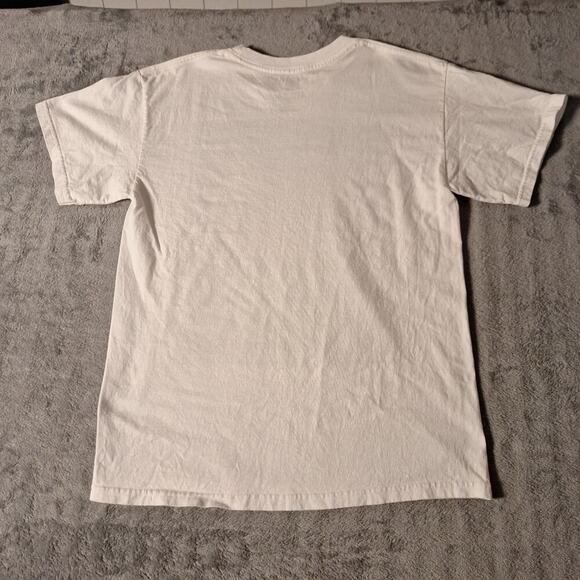 DC Shoe Co Skateboarding T-Shirt Size Medium White With Black Graphics Cotton - Picture 4 of 6